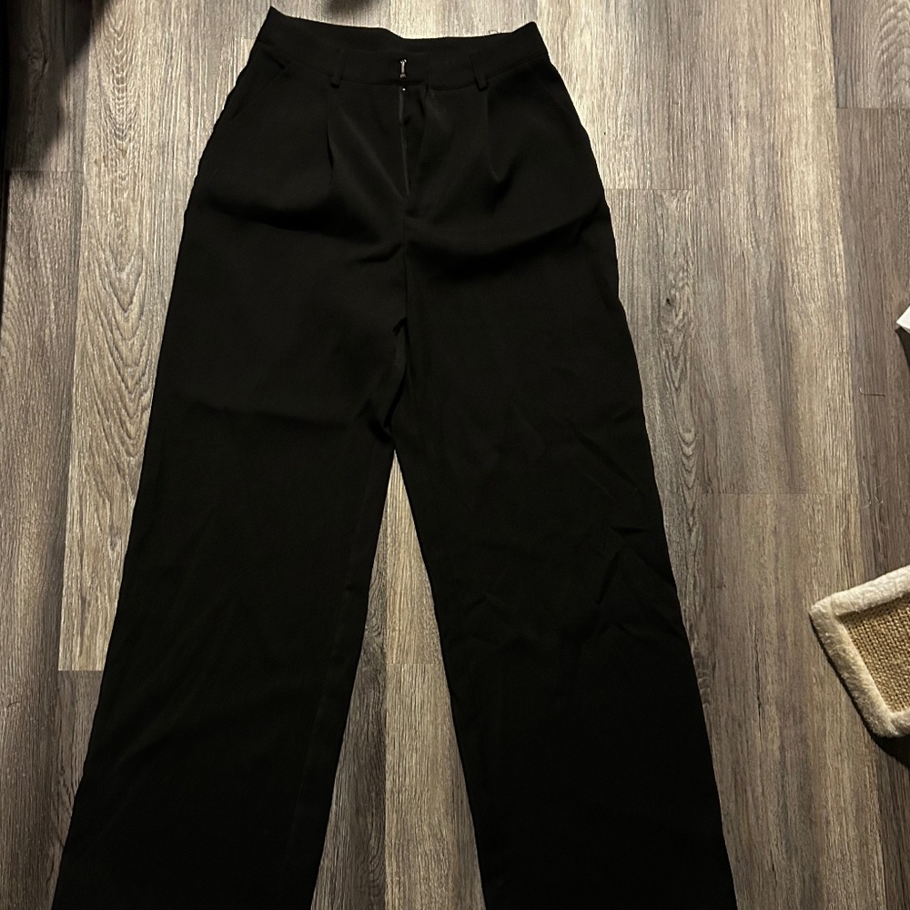 CIDER wide leg black trousers - Picture 1 of 2